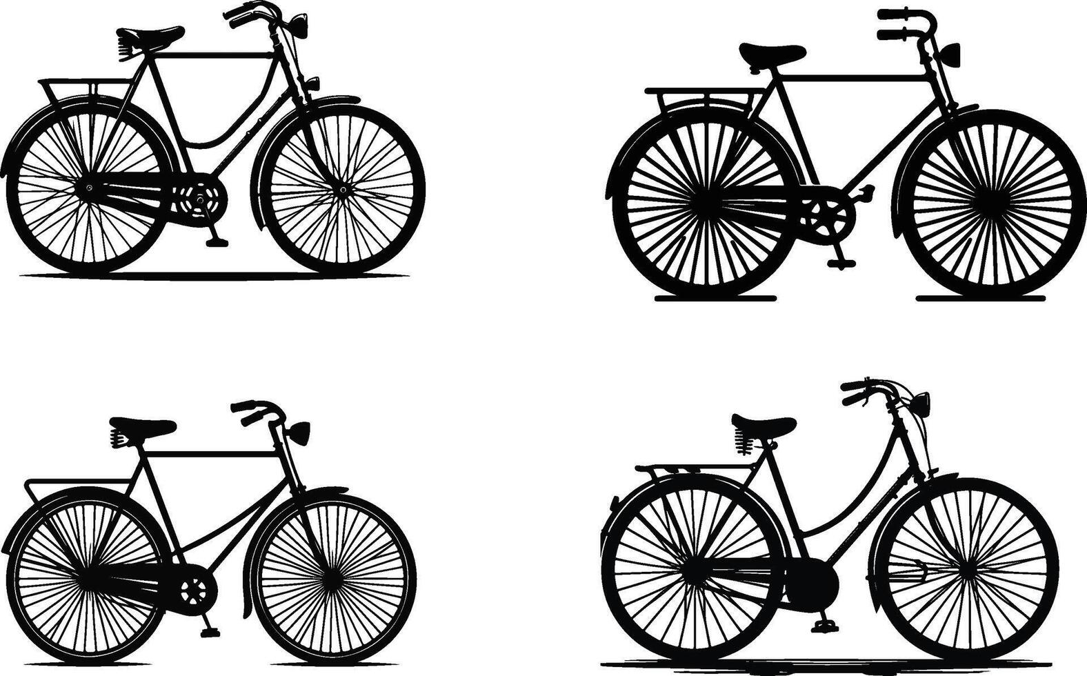 Elegant Bicycle Design Minimalist Cycling Art vector