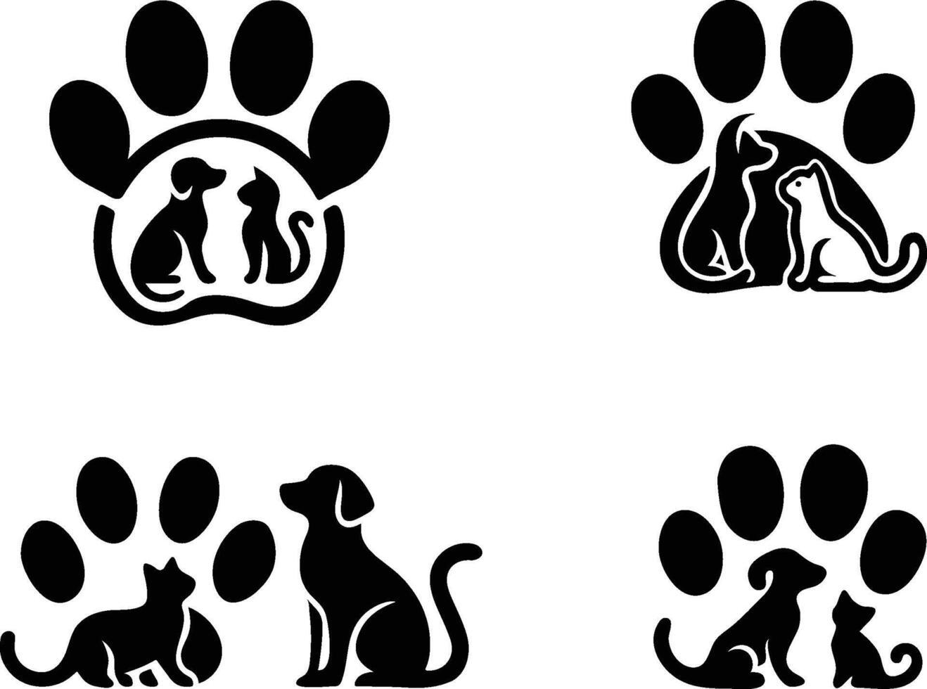 Elegant Cat Design Minimalist Feline Art vector