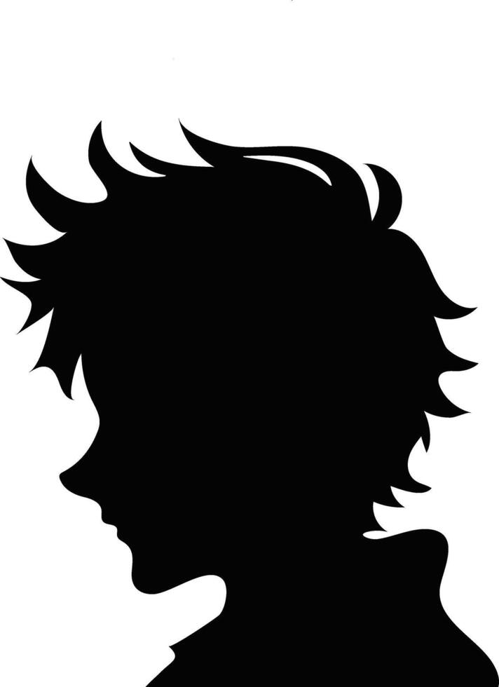 Cartoon Face Silhouette vector