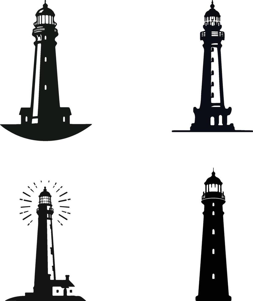 Elegant Watch Tower Design Minimalist Architectural Art vector
