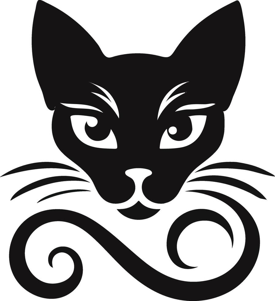 Elegant Cat Design Minimalist Feline Art vector