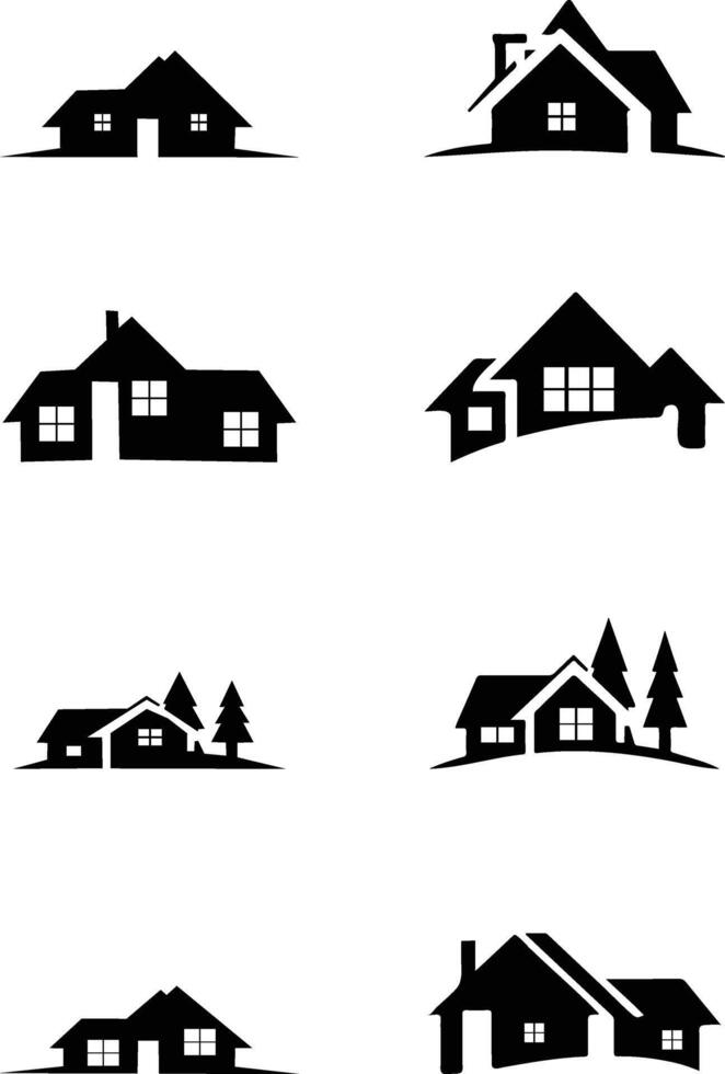 Elegant Real Estate Silhouette vector