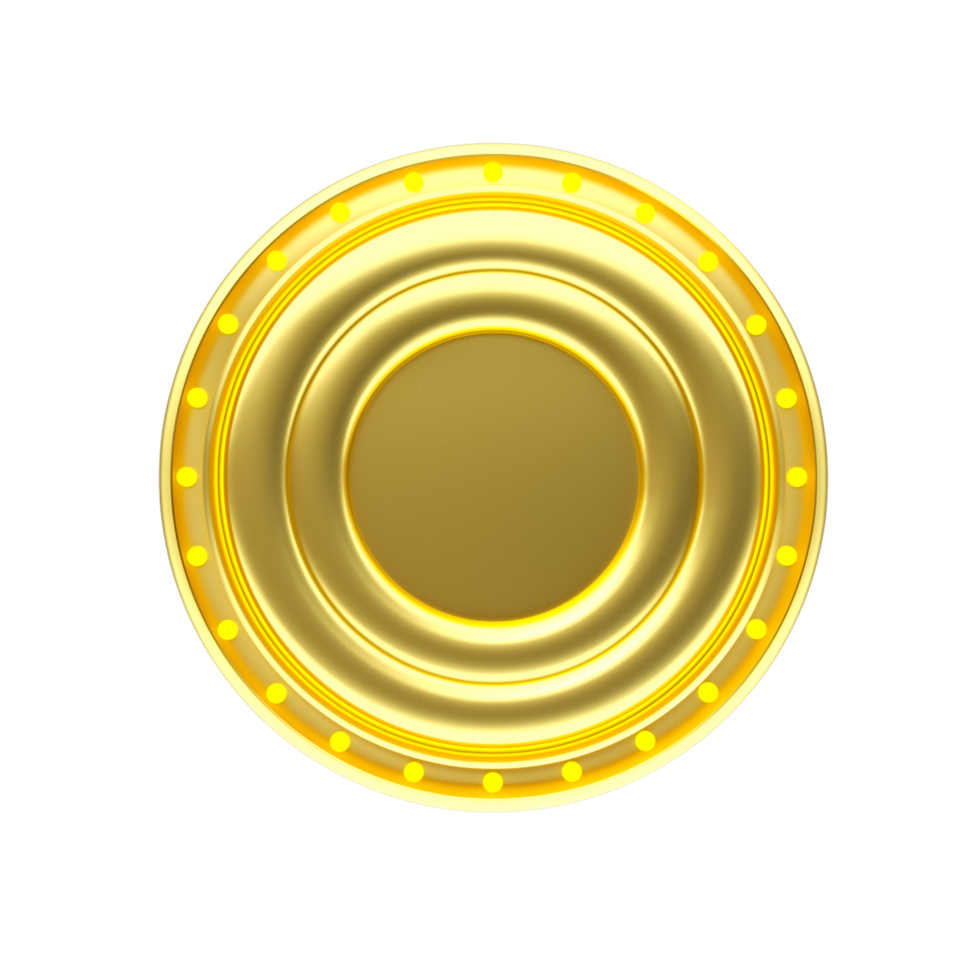 3d render object panel gold light png