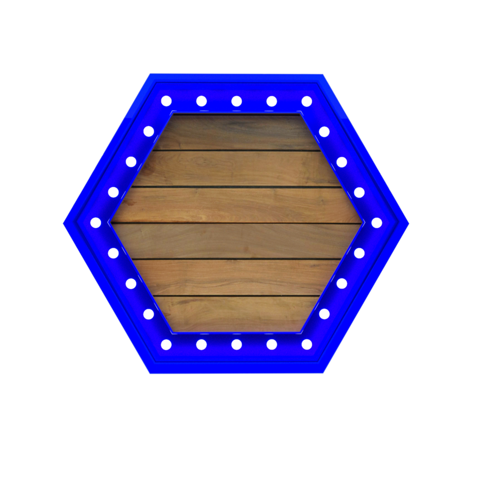 3d render object panel blue wood png