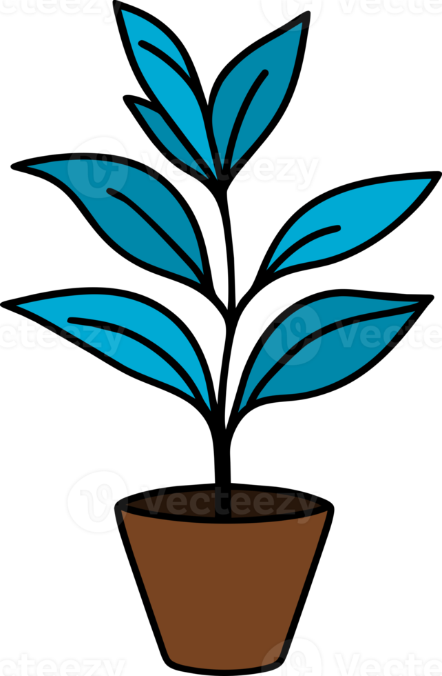 plant tree in pot houseplant icon png