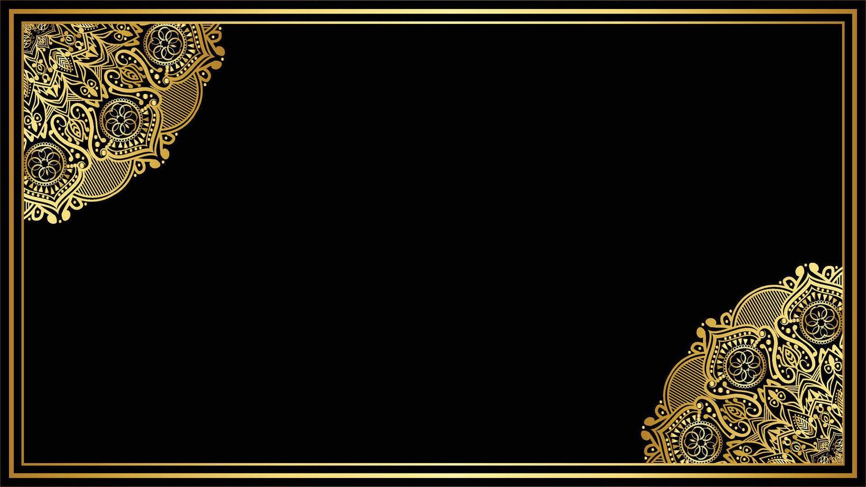 Luxury background with mandala and pattern gold for wedding invitation vector