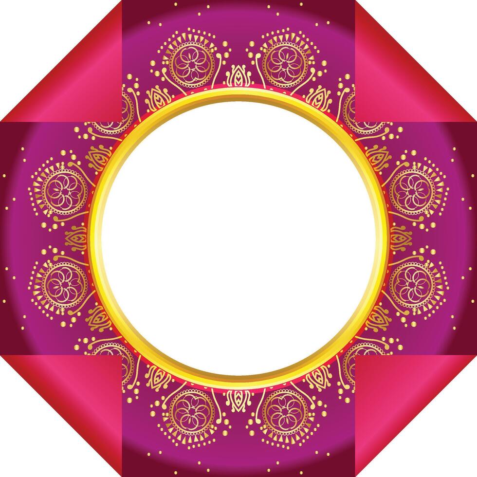 Gold Mandala red Background For Invitation In Islamic Pattern Arabesque Ramadan Style vector