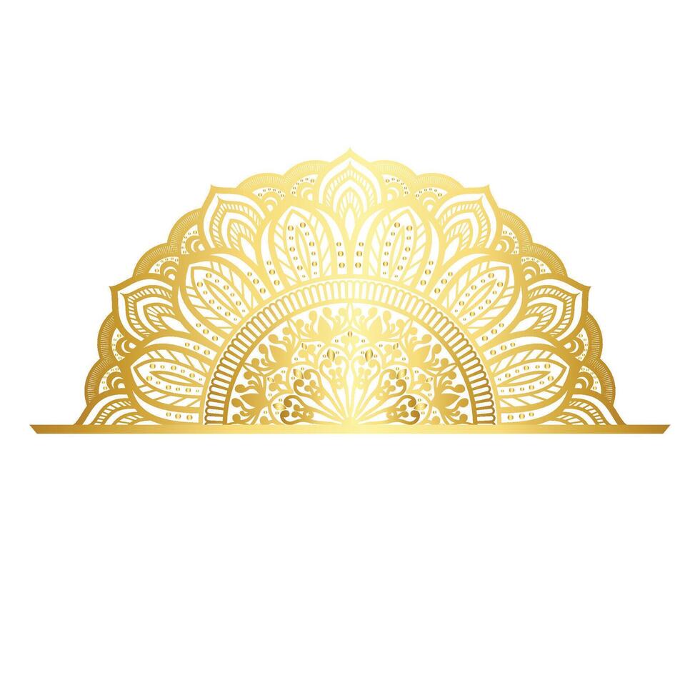 Vintage luxury golden mandala arabesque islamic pattern for ramadan wedding invitation vector