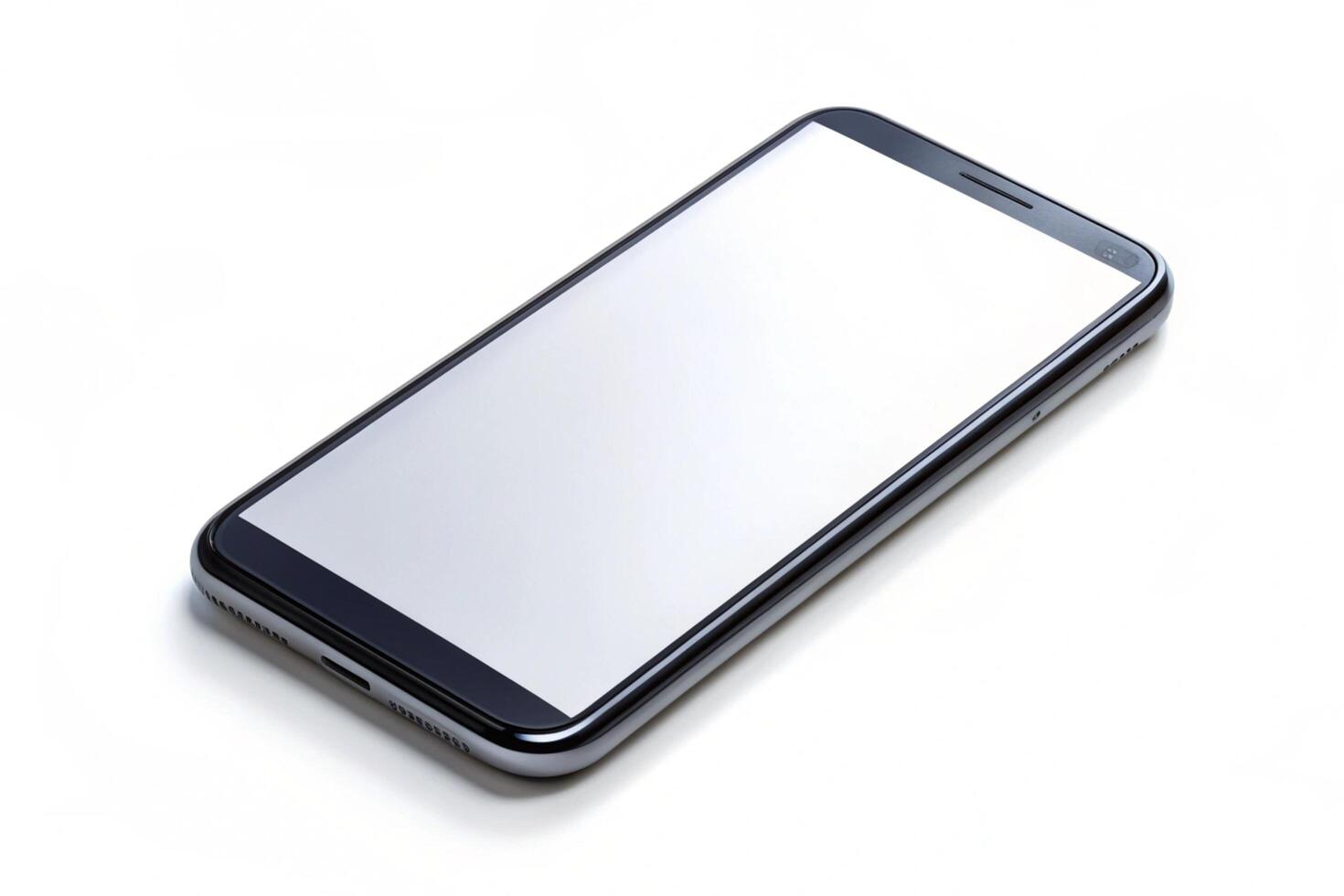 Phone blank display isolated on background photo
