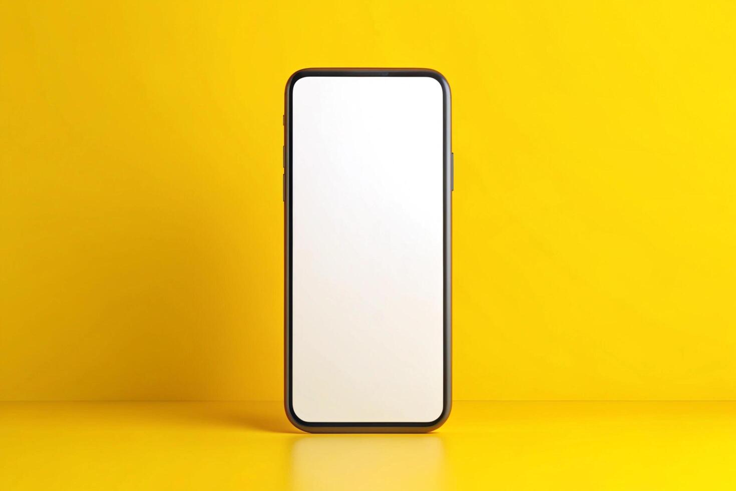 Phone blank display isolated on background photo