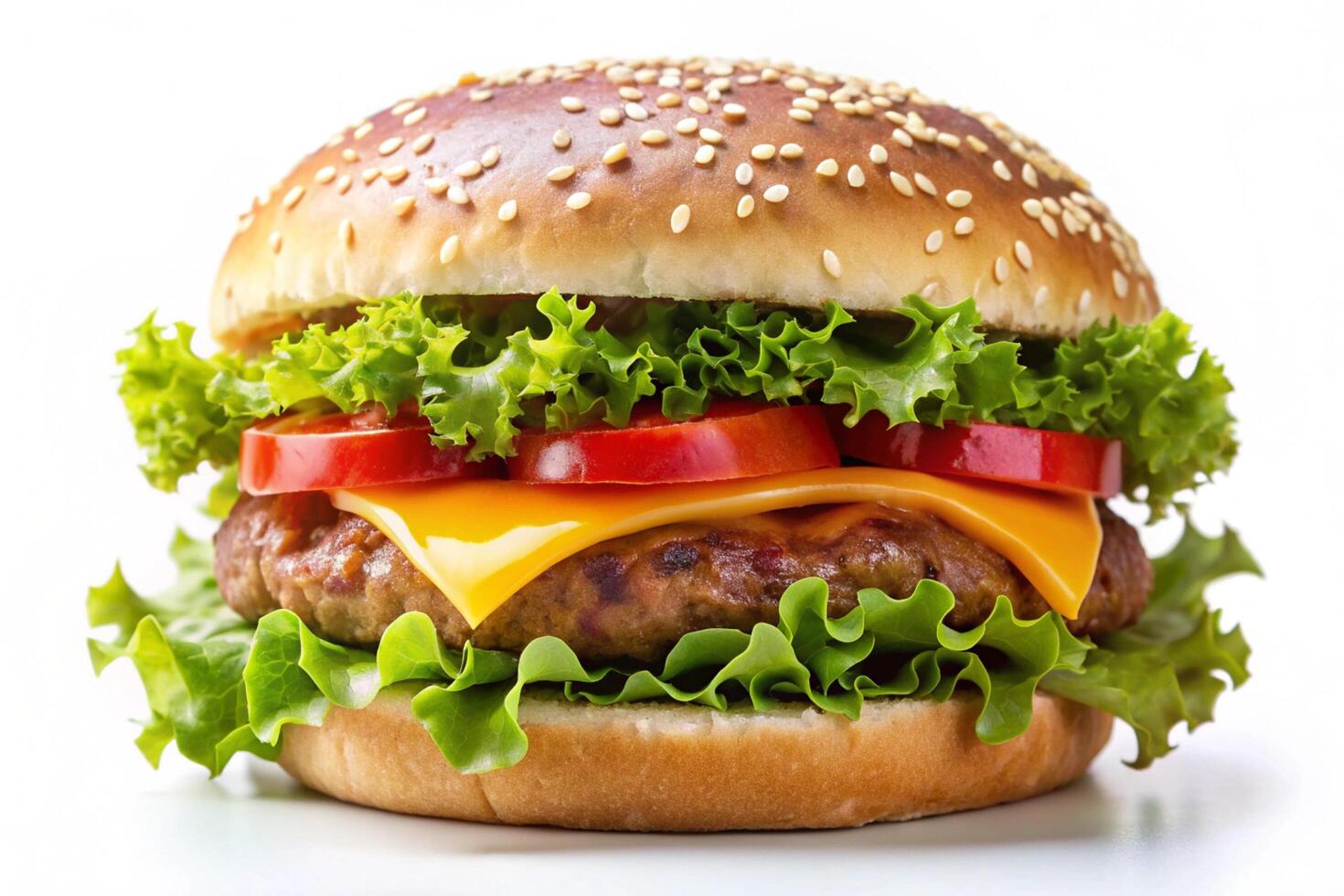 Burger photo isolated on clean background