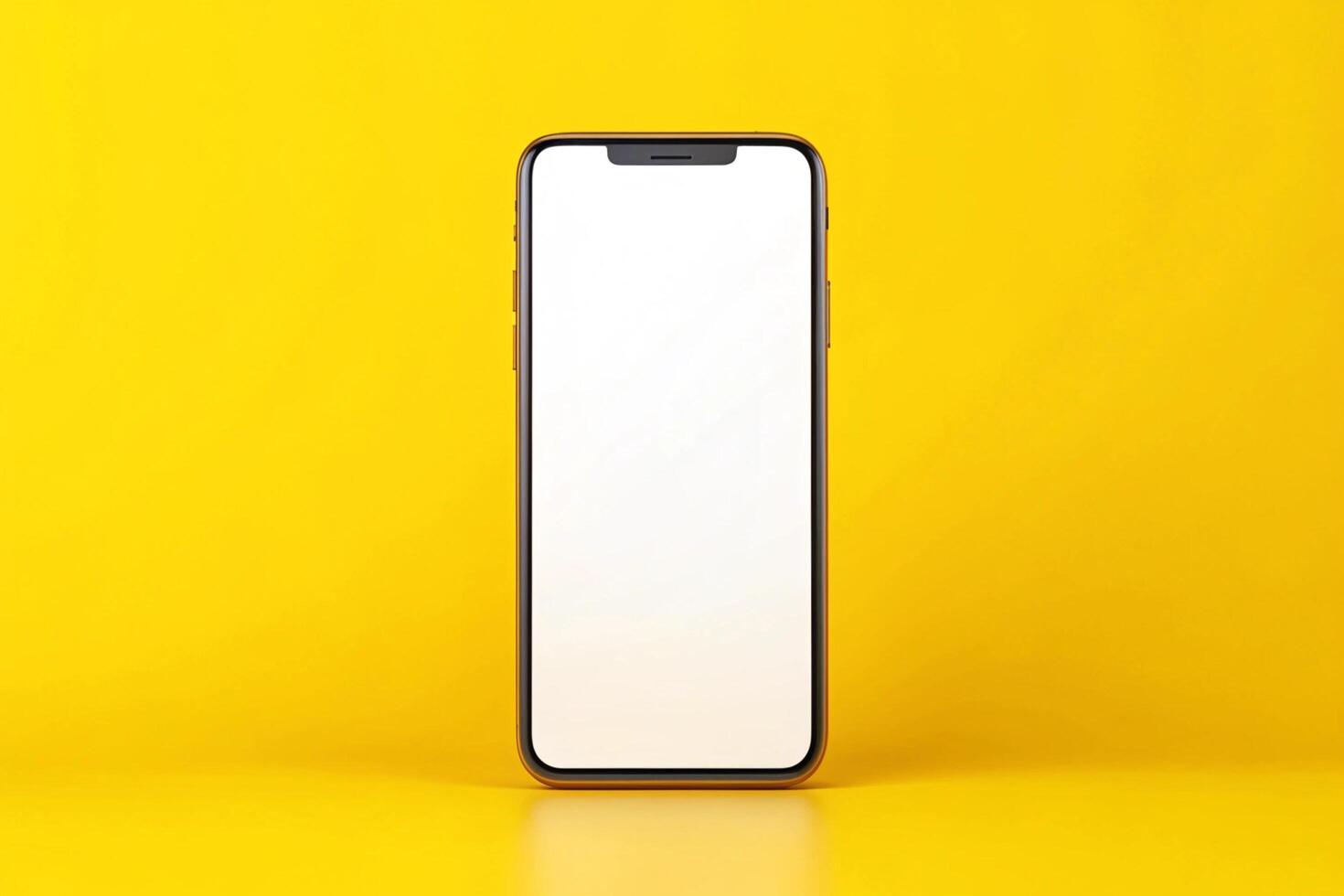 Phone blank display isolated on background photo