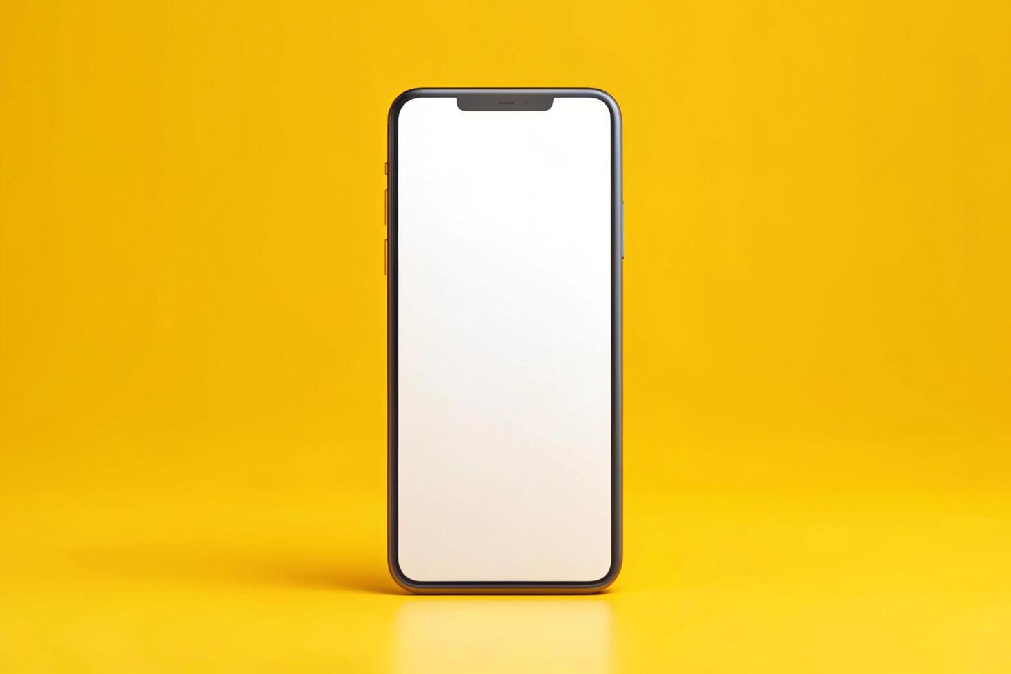 Phone blank display isolated on background photo
