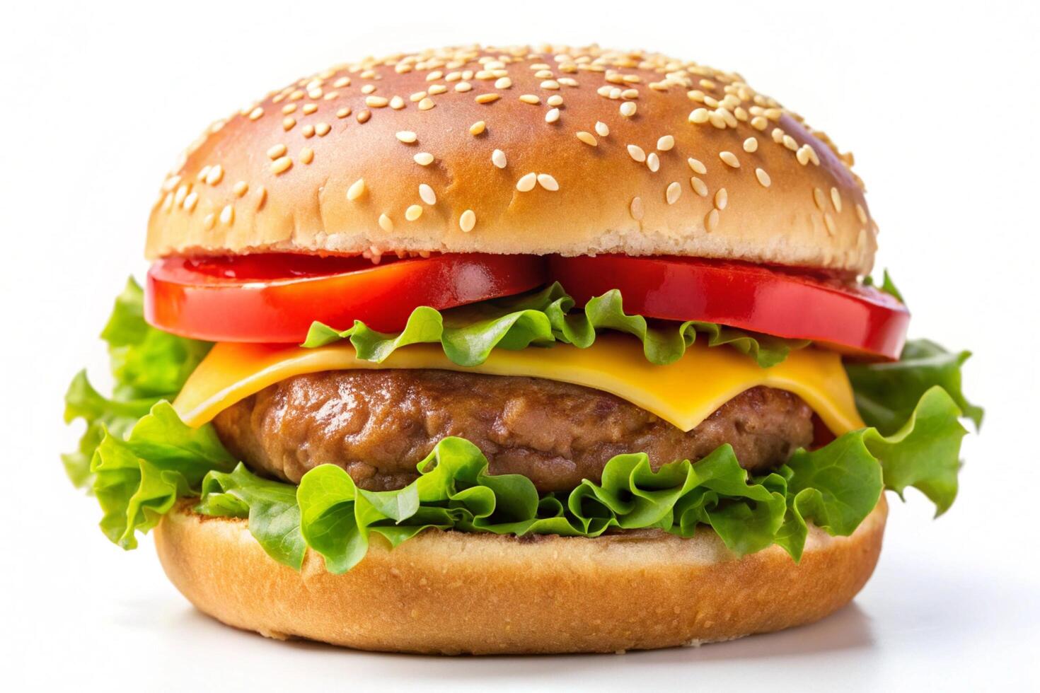Burger photo isolated on clean background