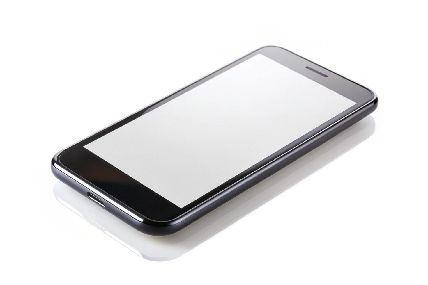 Phone blank display isolated on background photo