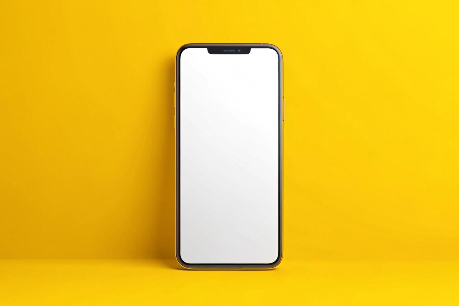 Phone blank display isolated on background photo