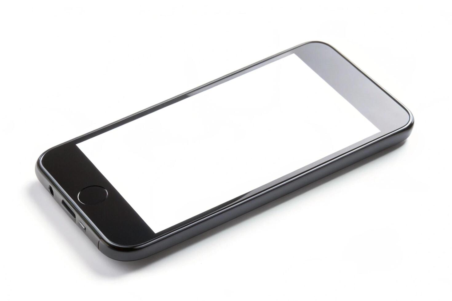 Phone blank display isolated on background photo