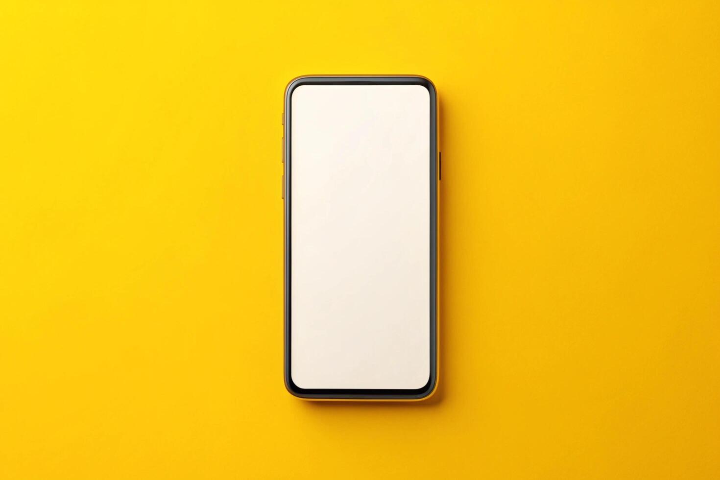 Phone blank display isolated on background photo