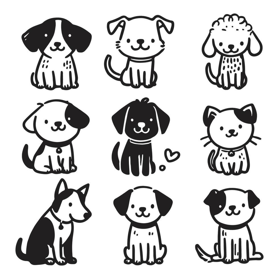 Custom Hand Drawn Pet Illustrations vector