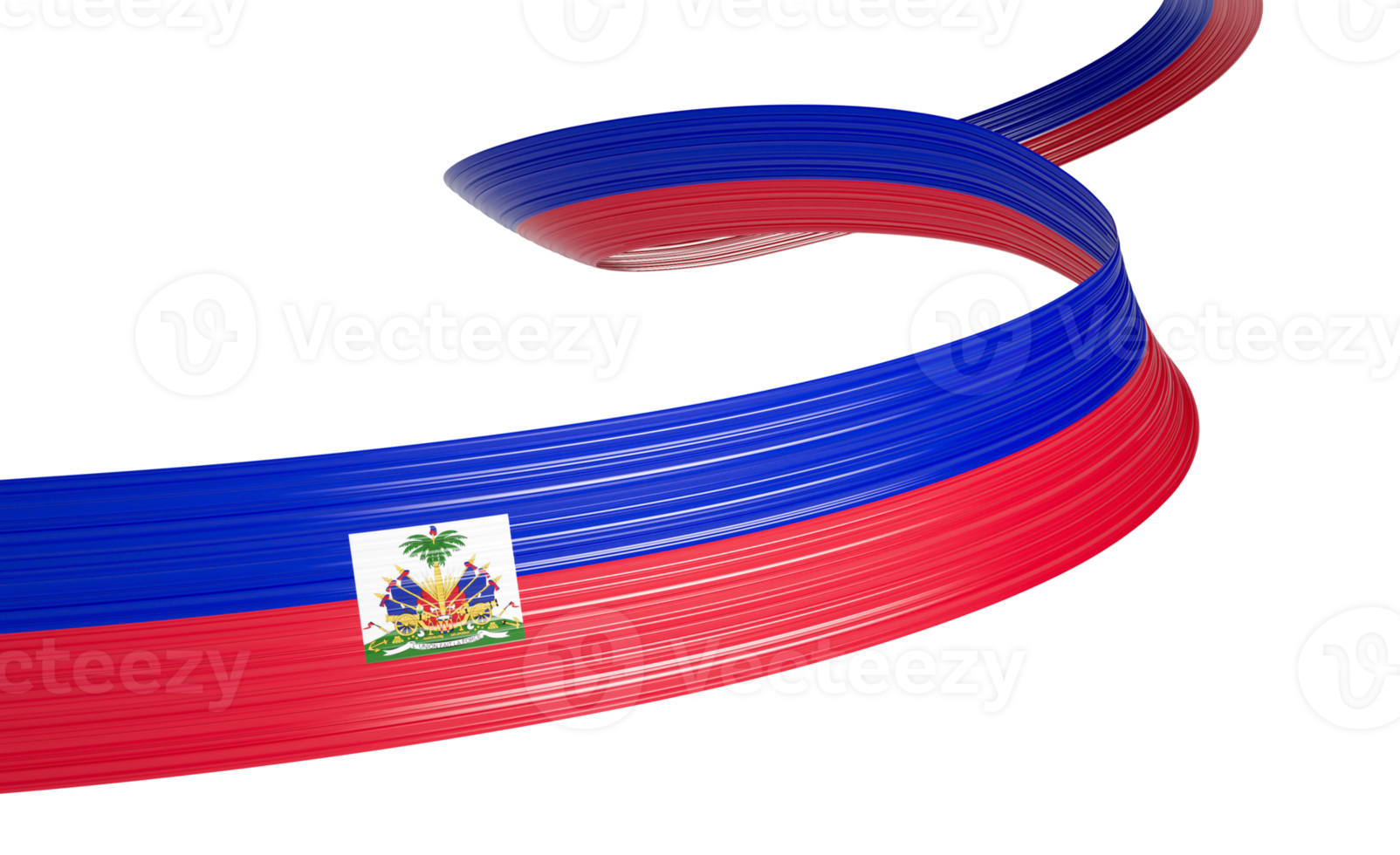 3d Flag Of Haiti 3d Shiny Waving Haiti Ribbon Flag 3d Illustration png
