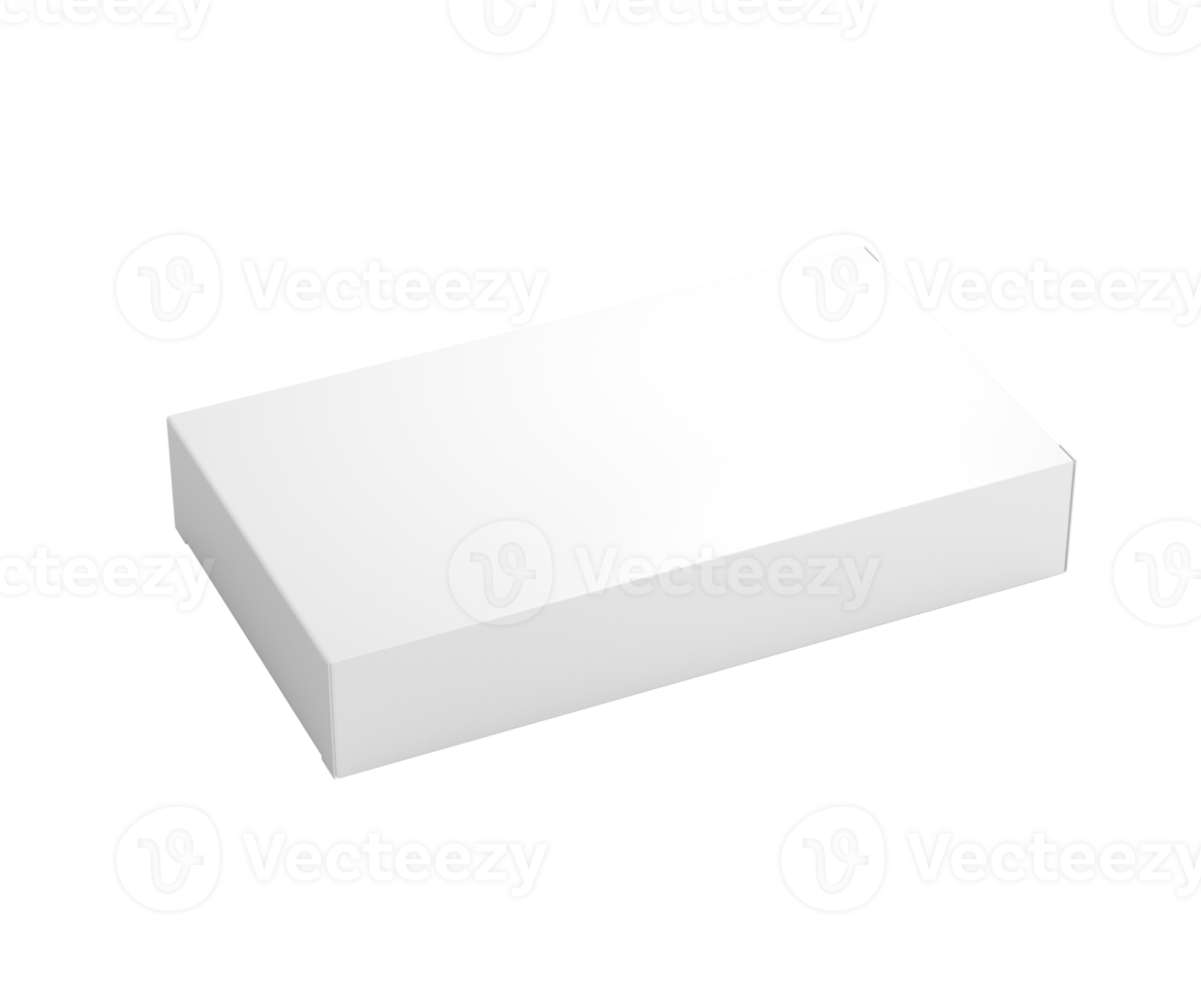 Empty White Rectangular Box Mockup For Pharmacy Packaging Concept 3d Illustration png