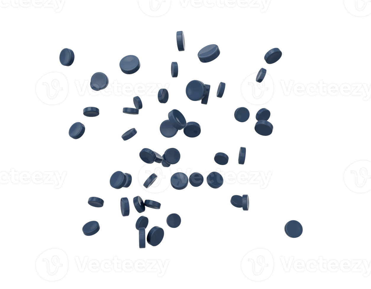 3d Grey Plastic Pellets Or PVC Polymer Beads Flying In The Air 3d Illustration png