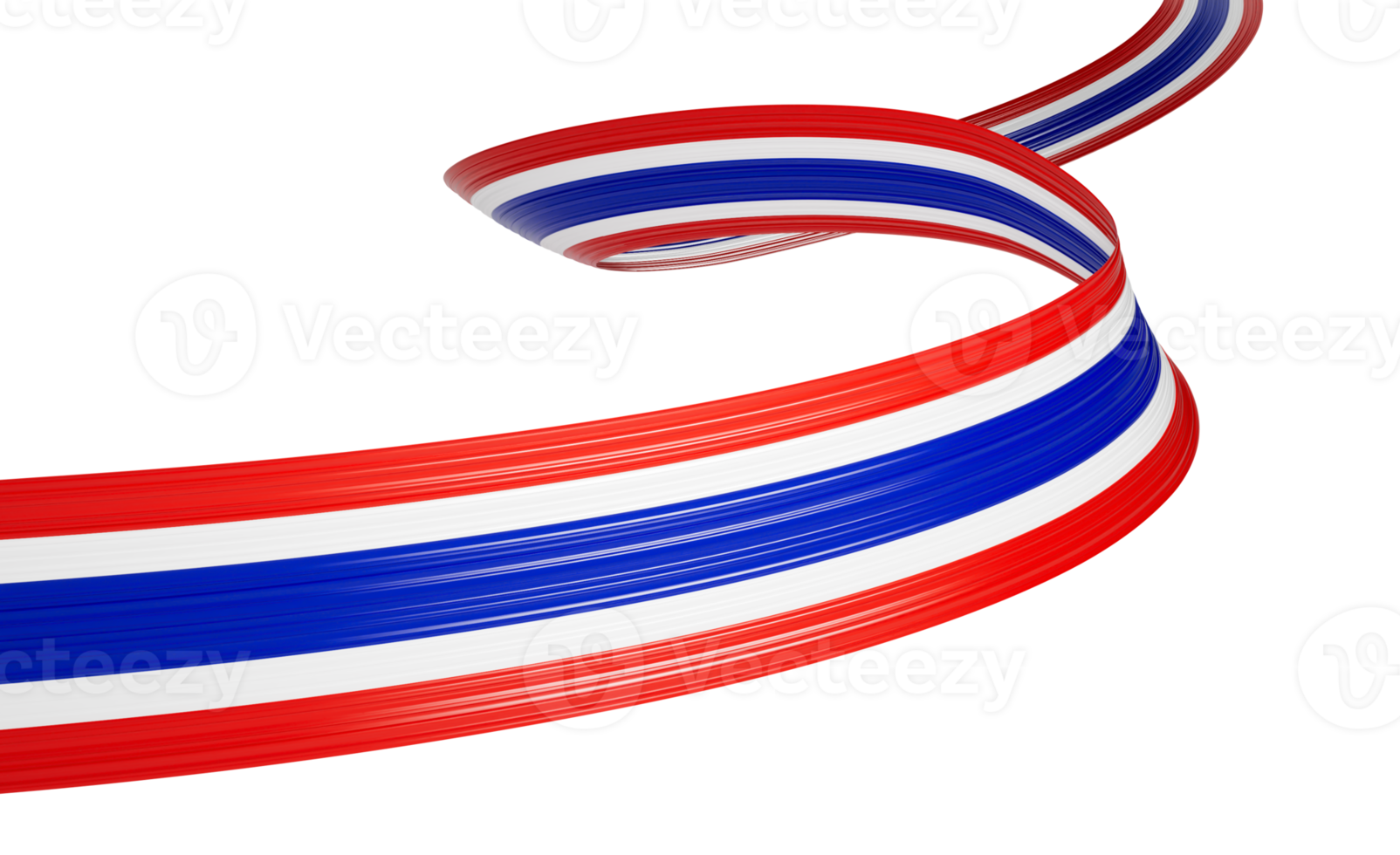 3d Flag Of Thailand 3d Wavy Shiny Thailand Ribbon Flag 3d Illustration png