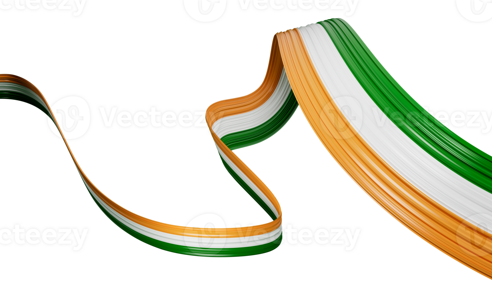 3d Flag Of India 3d Wavy Shiny India Ribbon 3d Illustration png