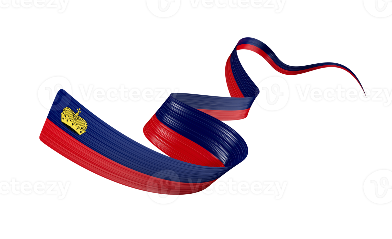 3d Flag Of Liechtenstein 3d Wavy Shiny Liechtenstein Ribbon Flag 3d Illustration png