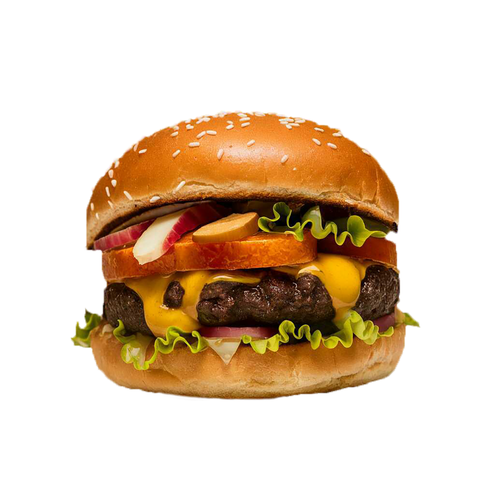 Hammer Burger Isolated on Transparent Background png