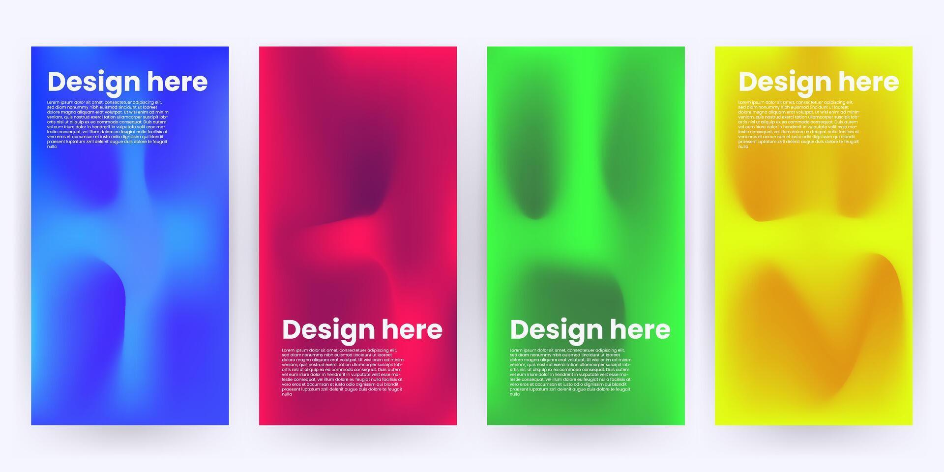 Colorful gradient blue, red, green, and yellow, backgrounds for design templates. graphics and modern visuals vector