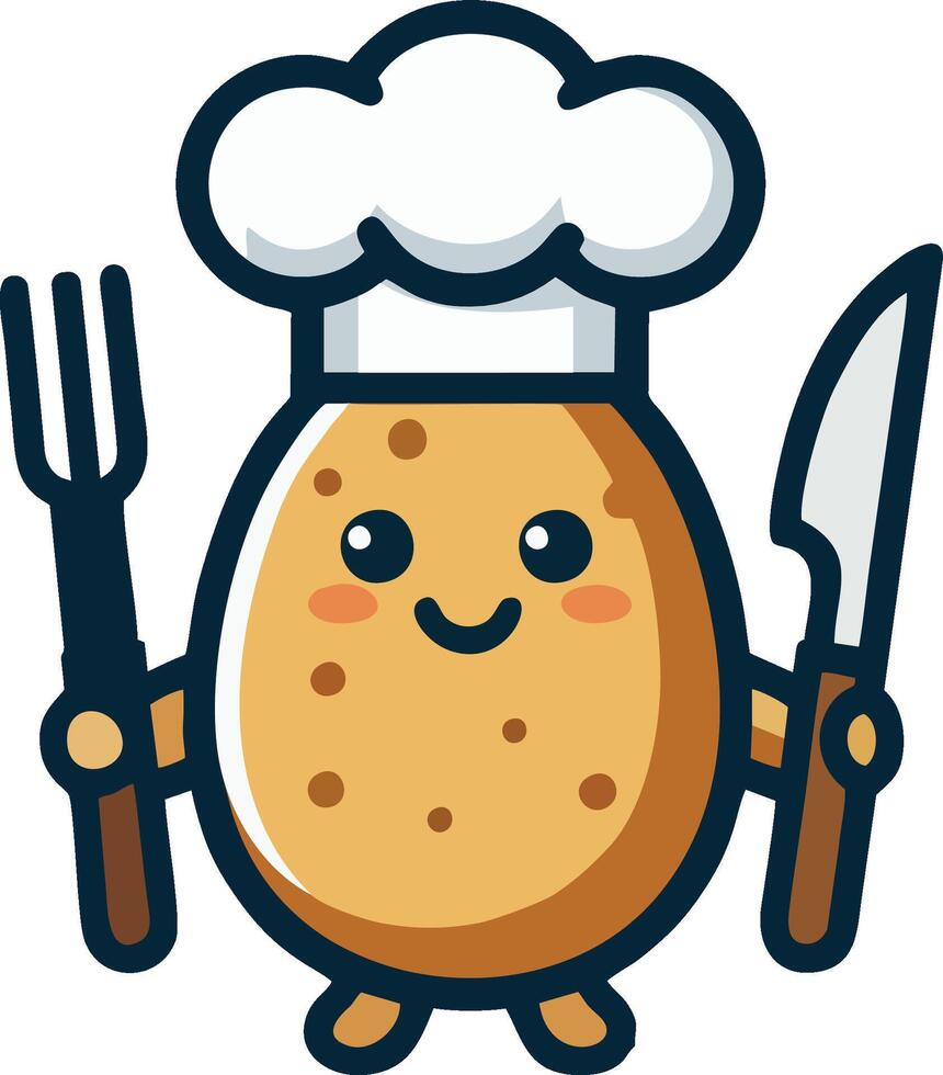 Simple Potato Logo vector