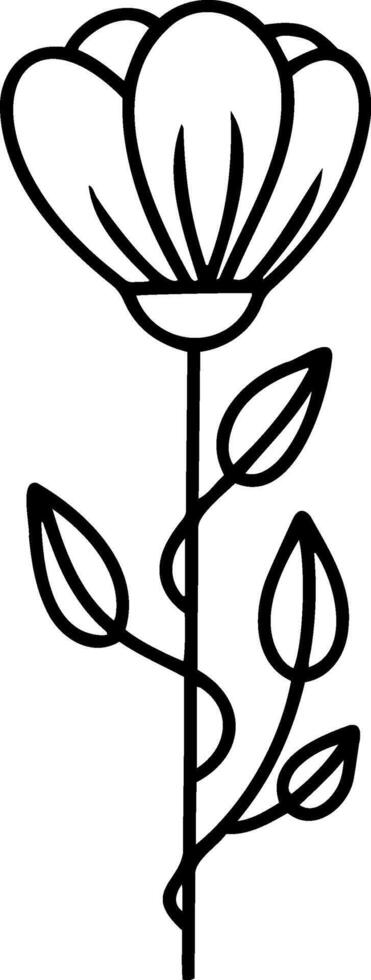 Flower clipart Cartoon sketch icon vector