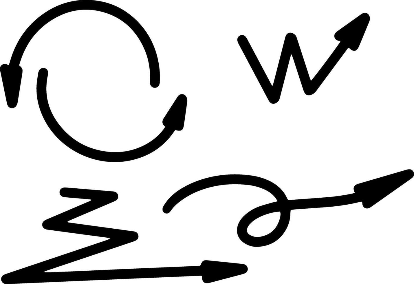 Doodle arrow clipart Hand drawn art vector