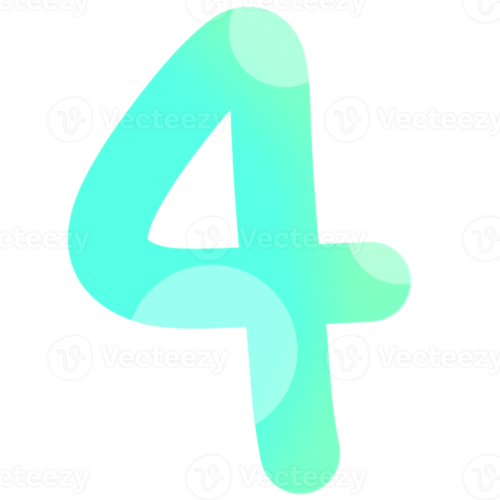 Number four element png
