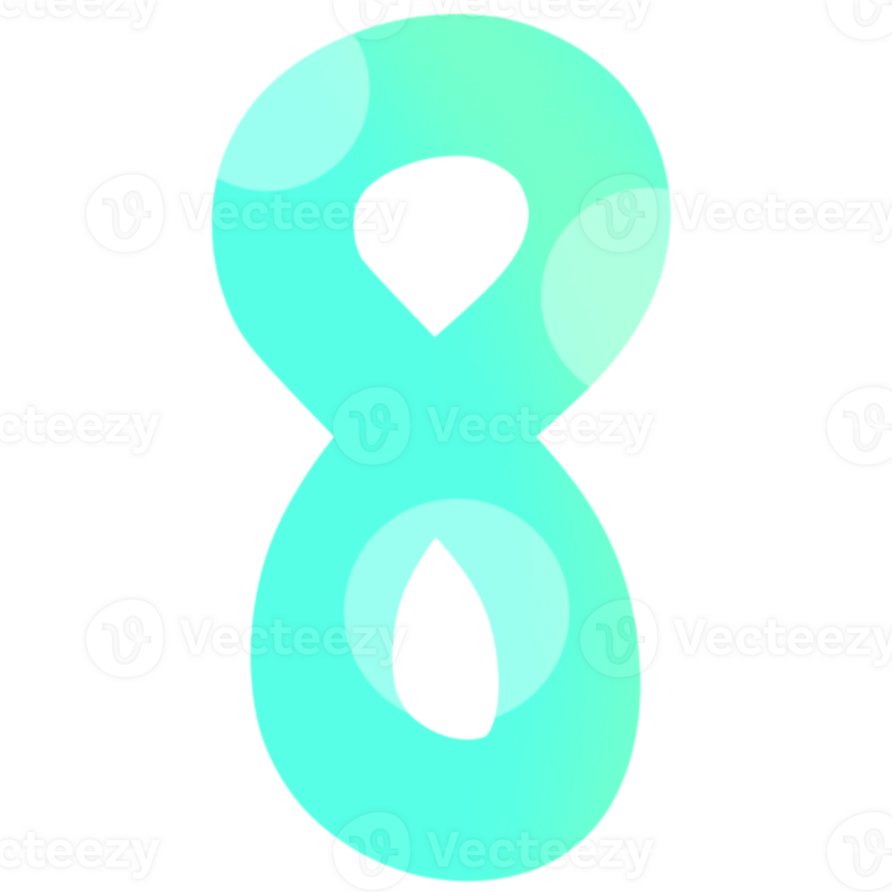Number eight element png