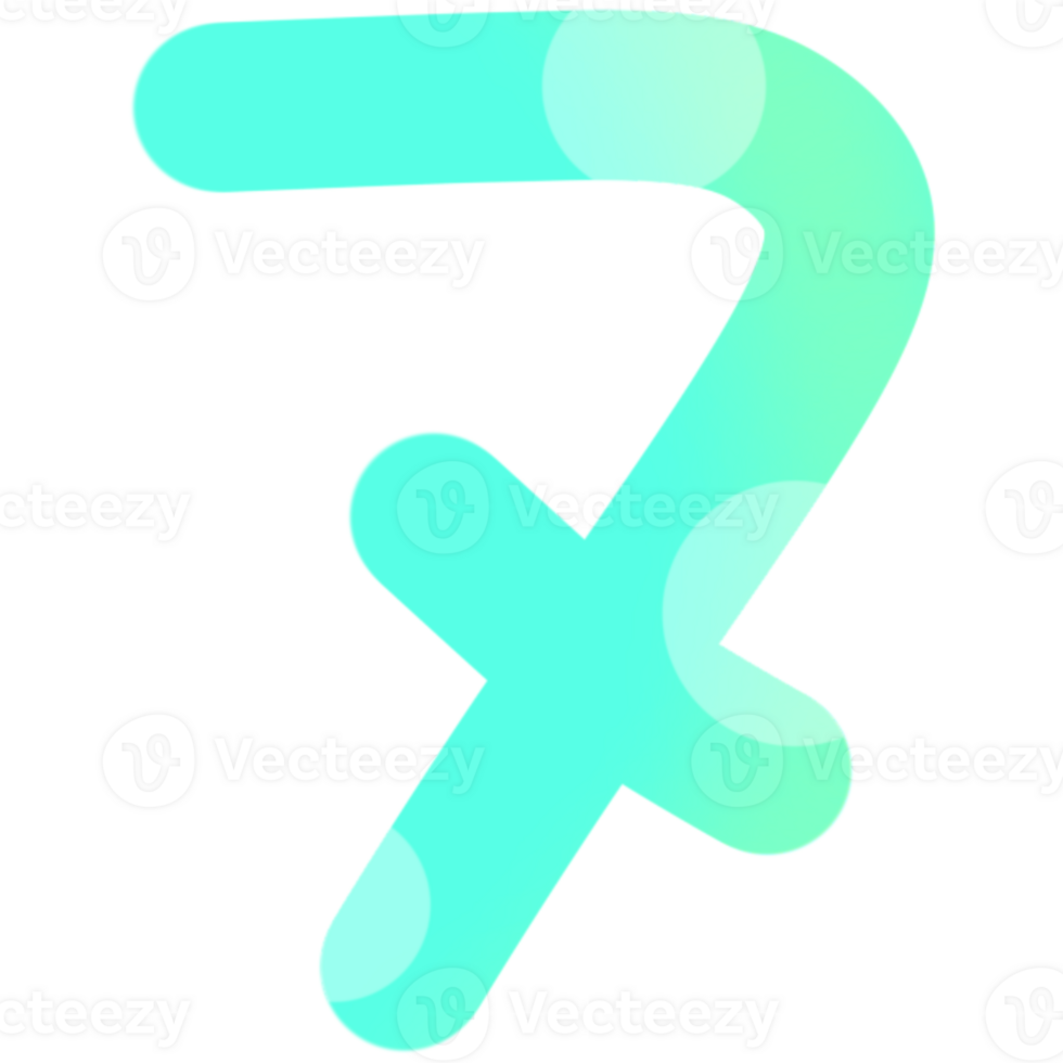 Number seven element png
