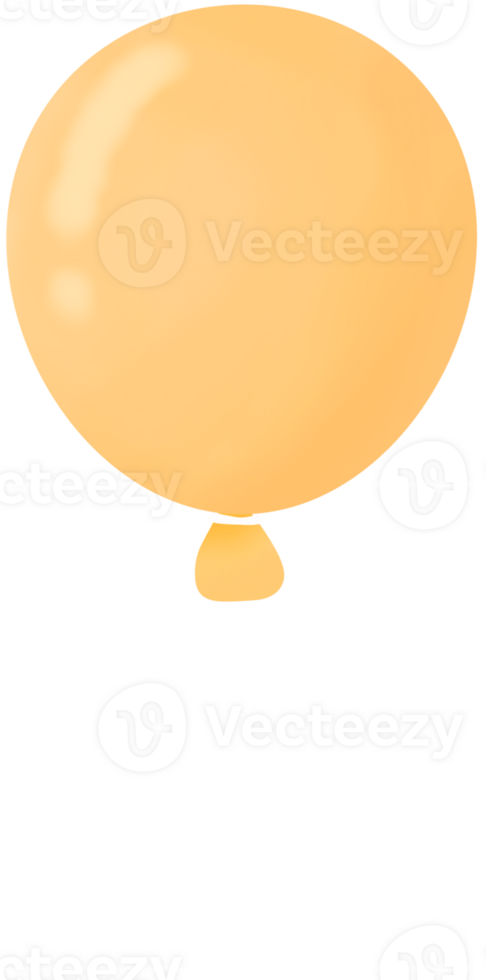 Orange balloon element png