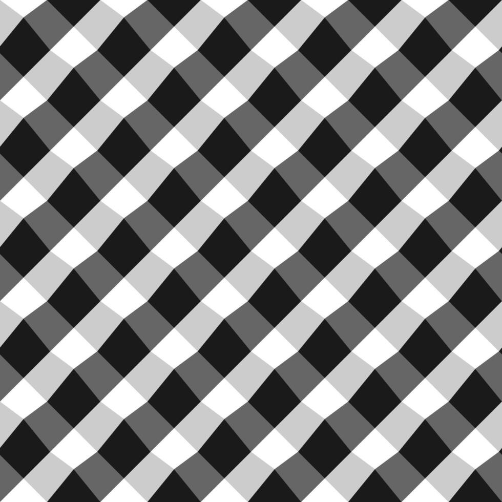 Decorative seamless geometric pattern. Black and white tileable 3d texture print. Abstract monochrome repeatable background vector