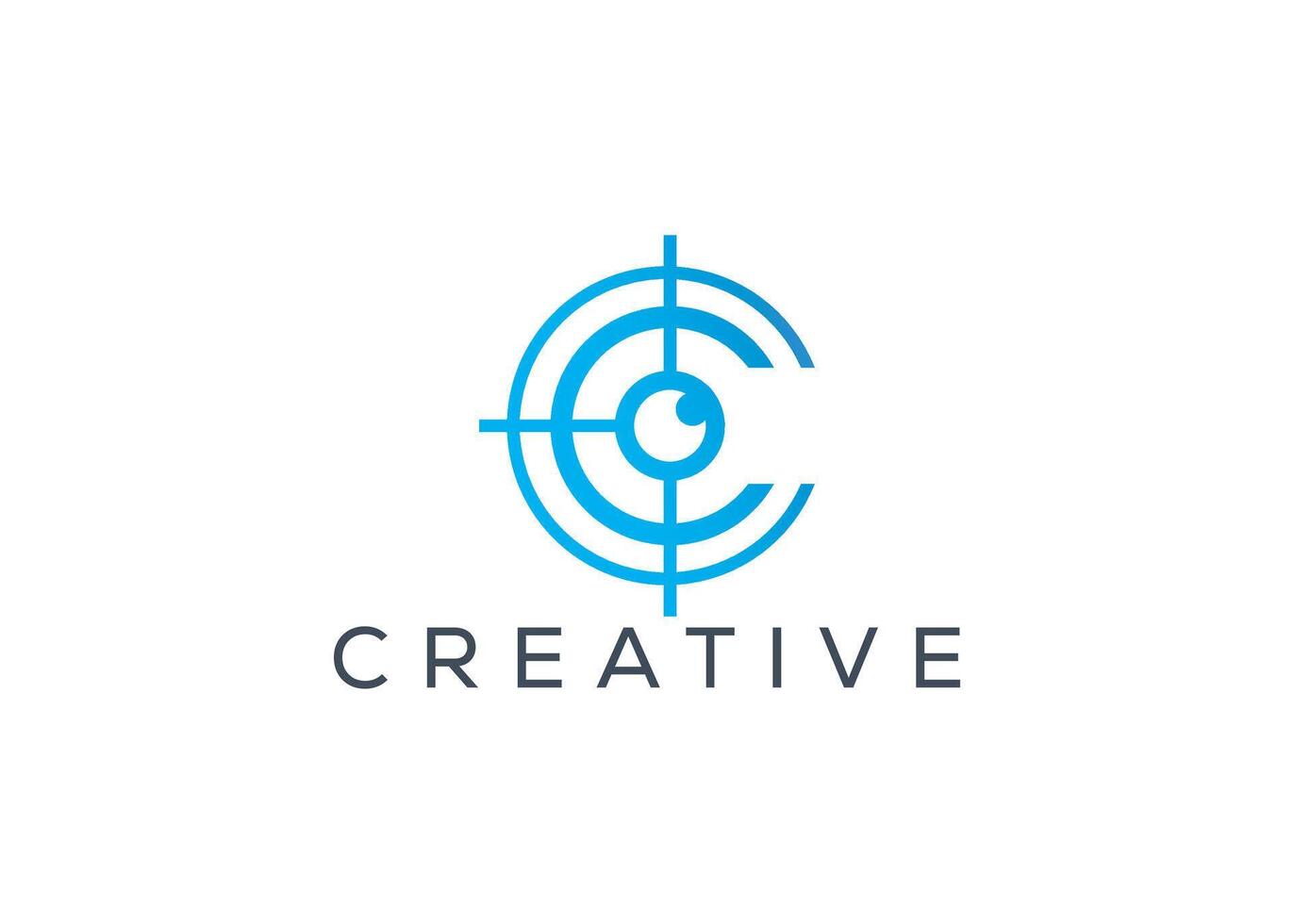 Minimal and professional gun shoot target logo design template vector