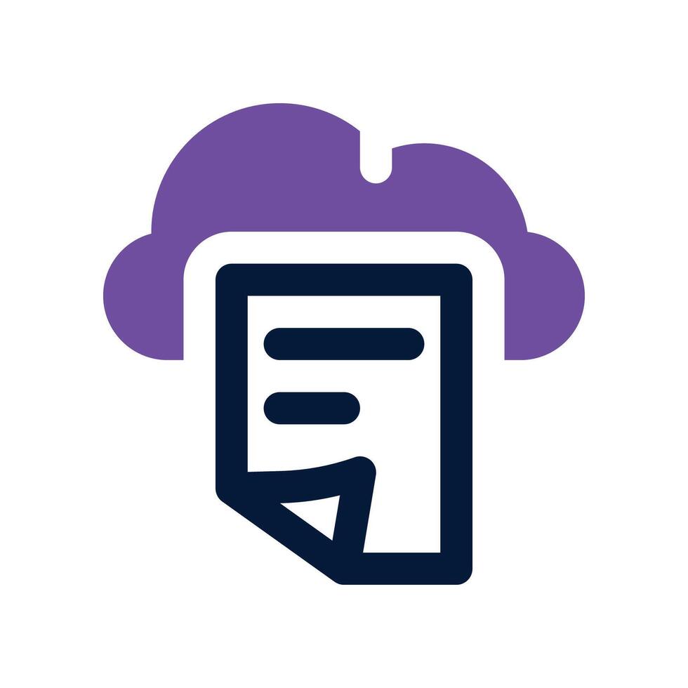 cloud file icon. dual tone icon for your website, mobile, presentation, and logo design. vector