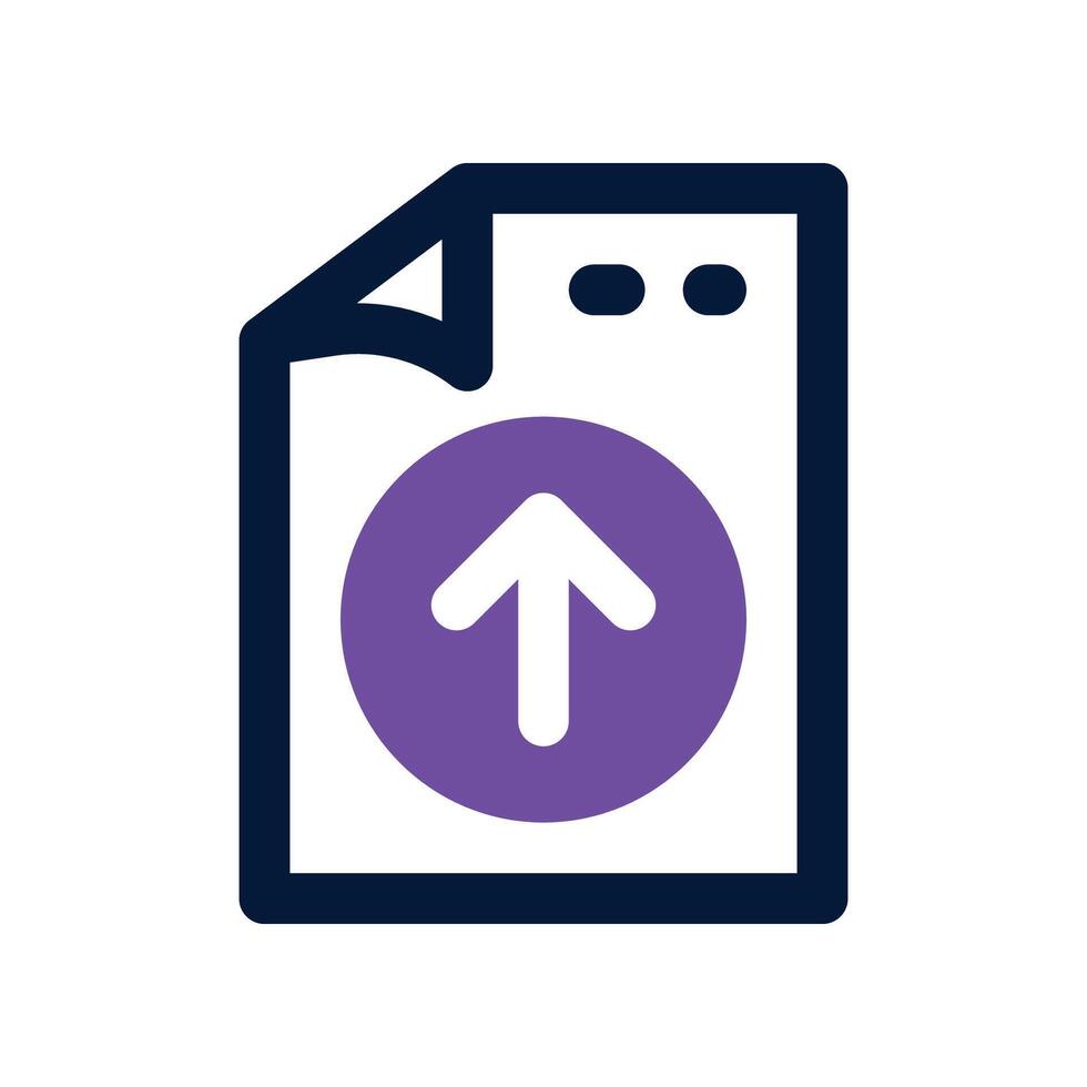 upload file icon. dual tone icon for your website, mobile, presentation, and logo design. vector