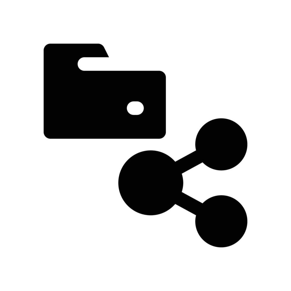 sharing folder icon. glyph icon for your website, mobile, presentation, and logo design. vector