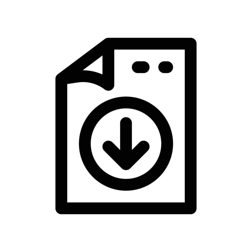 download file icon. line icon for your website, mobile, presentation, and logo design. vector
