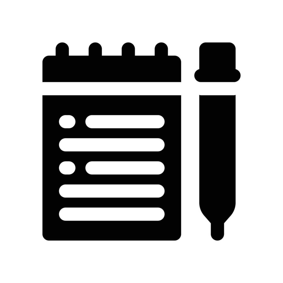 notebook icon. glyph icon for your website, mobile, presentation, and logo design. vector