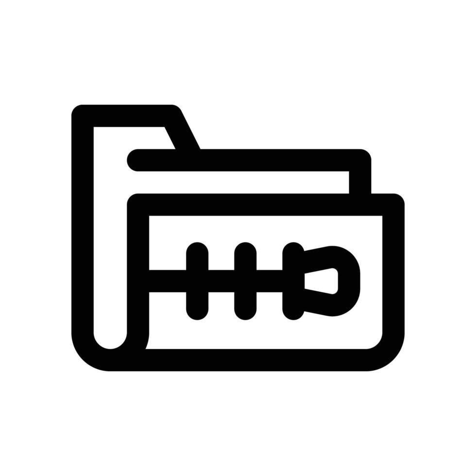folder compress icon. line icon for your website, mobile, presentation, and logo design. vector