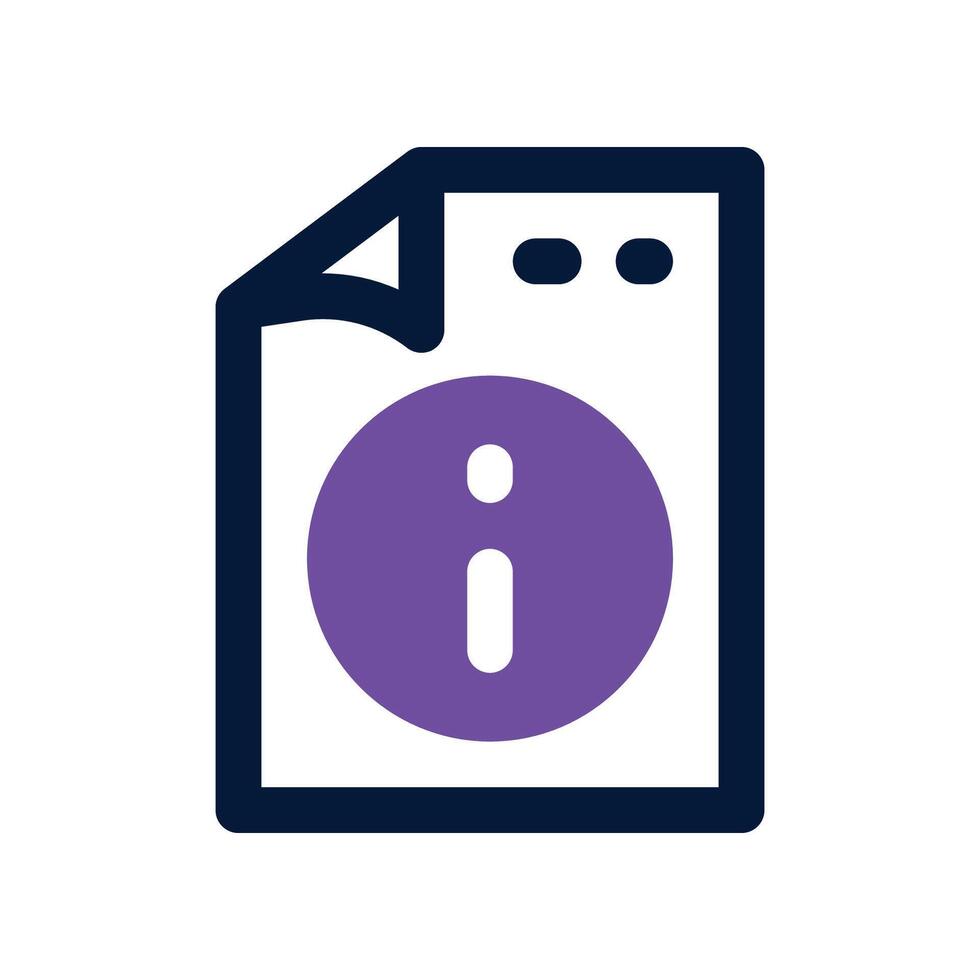 info file icon. dual tone icon for your website, mobile, presentation, and logo design. vector
