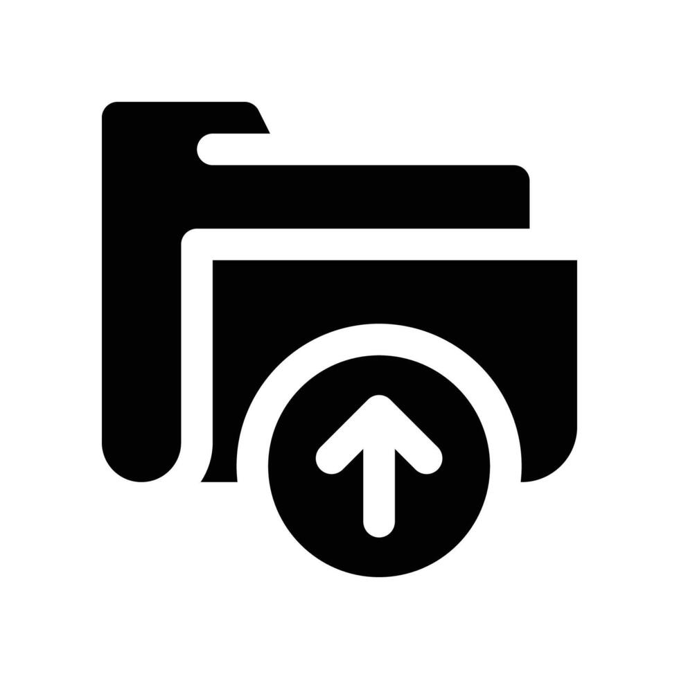 upload folder icon. glyph icon for your website, mobile, presentation, and logo design. vector