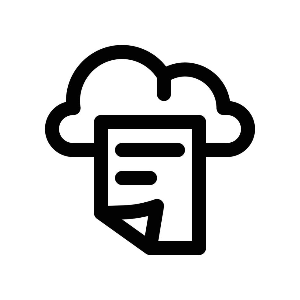 cloud file icon. line icon for your website, mobile, presentation, and logo design. vector