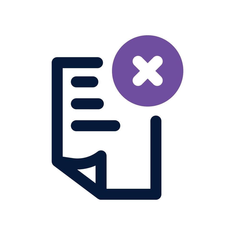 delete file icon. dual tone icon for your website, mobile, presentation, and logo design. vector
